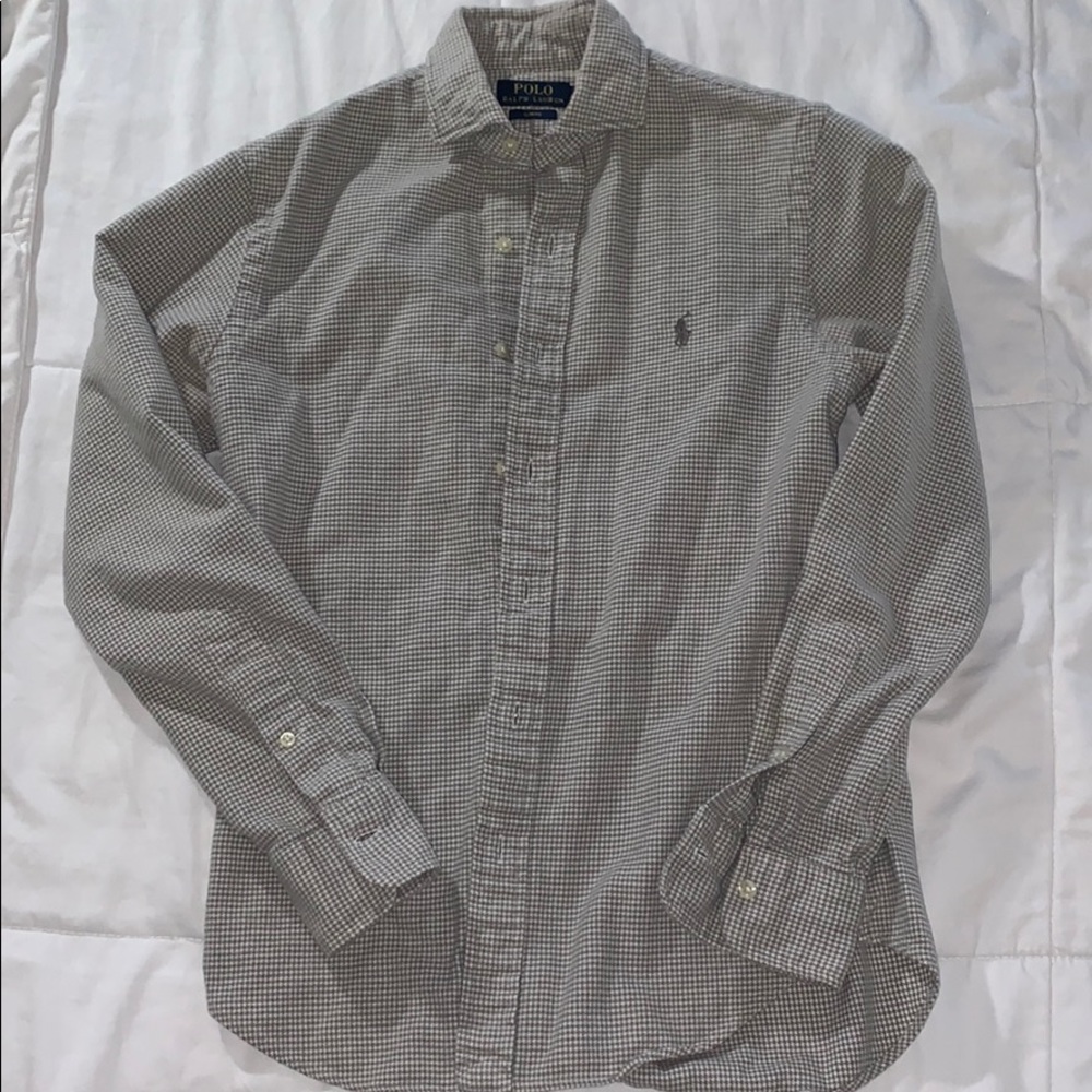 Men’s Small Ralph Lauren Houndstooth Button-Down